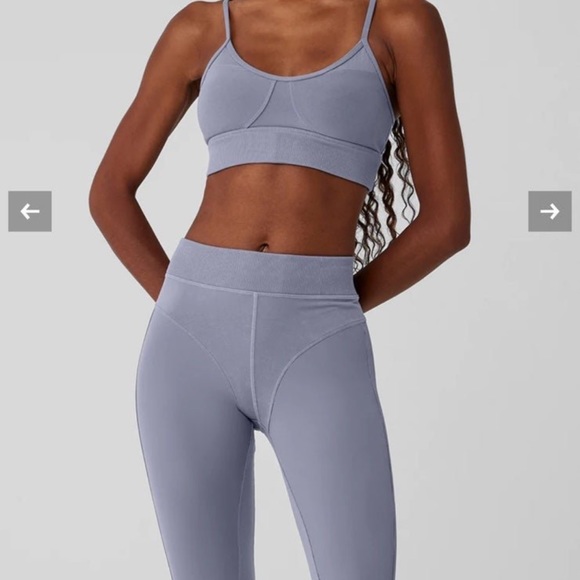 NWT💟ALO YOGA💟RARE FOG SPORTS BRA & LEGGINGS SET